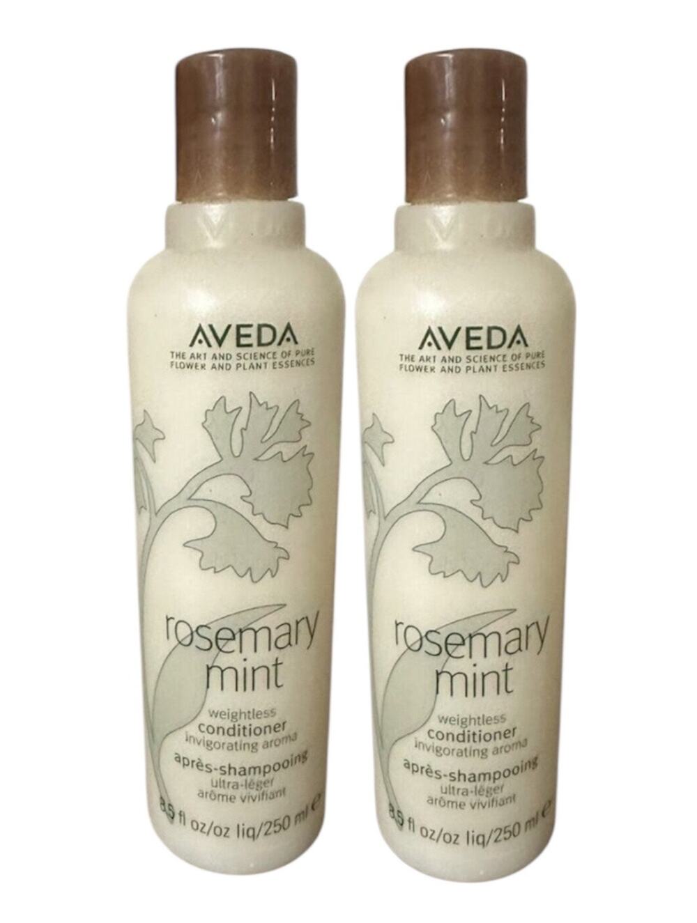 Aveda Rosemary Mint Weightless Conditioner 2x - 2 Bottles 8.5oz 250ml